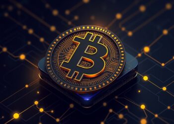 Bitcoin DeFi infrastructure and Layer 2 networks concept illustration