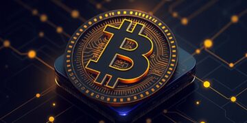 Bitcoin DeFi infrastructure and Layer 2 networks concept illustration