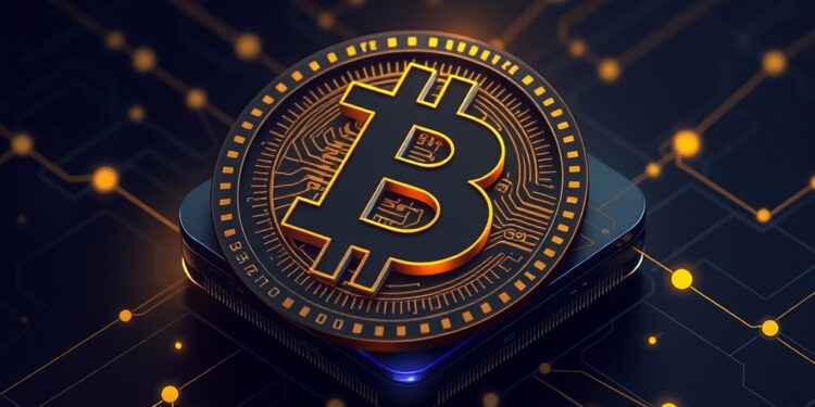 Bitcoin DeFi infrastructure and Layer 2 networks concept illustration