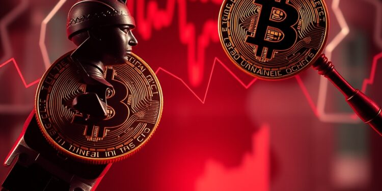 Bitcoin perpetual futures and exchange legal battle concept
