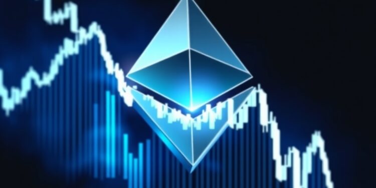 Ethereum price falling to a 13-month low amid a broad crypto sell-off