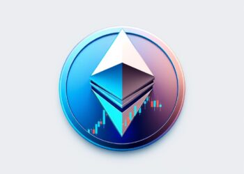 Ethereum logo over a candlestick chart highlighting key support and resistance levels