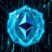 Ethereum logo protected by a quantum-resistant cryptographic shield