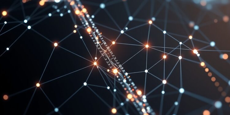 Two blockchain networks merging into one chain symbolizing RWA tokenization consolidation