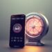 A neobank mobile app interface merging with a glowing DeFi yield vault