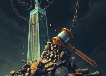 Crypto regulation and enforcement concept illustration