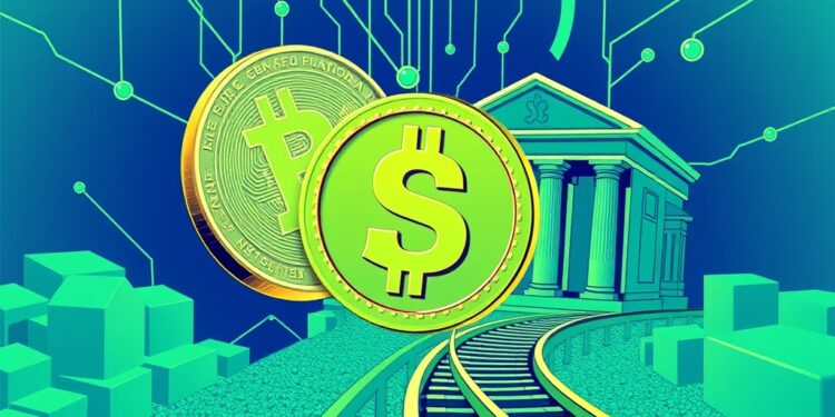 Stablecoin settlement entering regulated payment rails concept