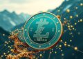 Digital Georgian lari coin transforming into a blockchain network