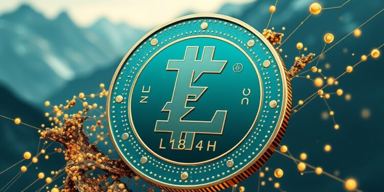 Digital Georgian lari coin transforming into a blockchain network