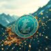 Digital Georgian lari coin transforming into a blockchain network