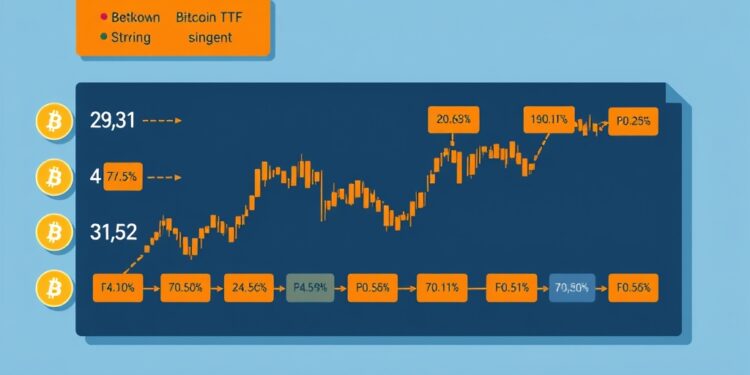 Bitcoin spot ETF order flow forming a sell wall near $60,000
