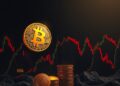 Bitcoin price chart falling amid Iran conflict, rising oil prices and US bond yields