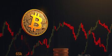 Bitcoin price chart falling amid Iran conflict, rising oil prices and US bond yields