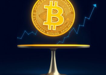Bitcoin coin on a scale between a quiet spot chart and an active derivatives chart