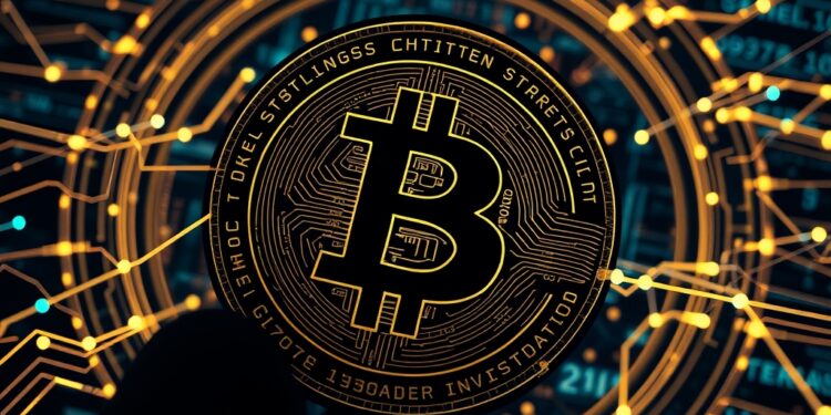 Blockchain forensics investigation concept with digital transaction trail