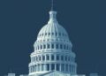 US Capitol with blockchain crypto regulation theme representing the CLARITY Act