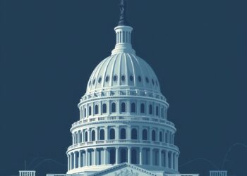 US Capitol with blockchain crypto regulation theme representing the CLARITY Act