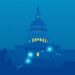 US Capitol with digital asset network nodes representing CLARITY Act crypto market structure legislation