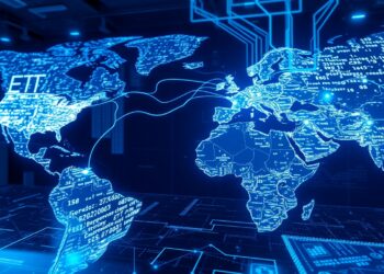Glowing data streams connecting Europe and the US representing crypto ETP institutional flows