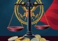 US DOJ crypto scam forfeiture enforcement concept illustration