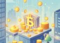 Institutional tokenization of real-world assets on blockchain concept