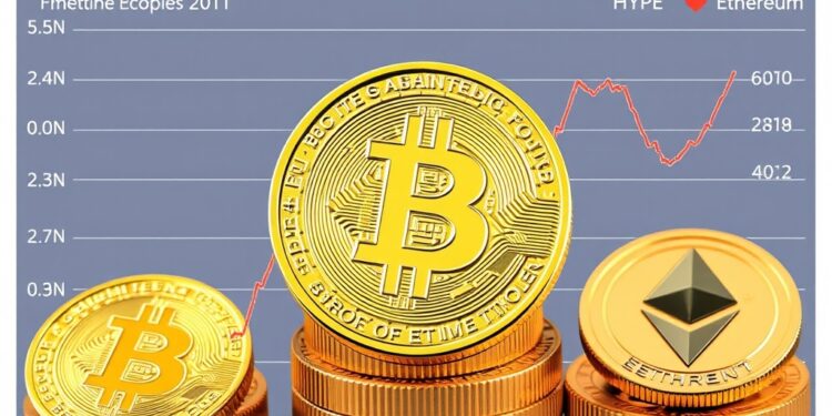 Split institutional crypto ETF flows: Bitcoin and Ethereum outflows against XRP and HYPE inflows
