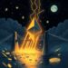 Ethereum blockchain bridge closing as a chain shuts down illustration