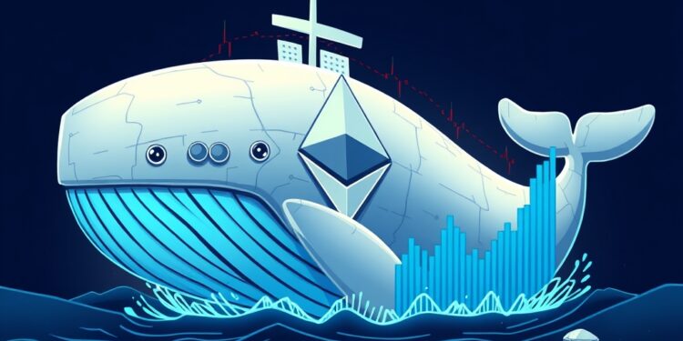 Ethereum whale on-chain selling near a resistance level with market chart