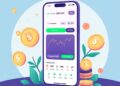 Digital trading app showing cryptocurrency and tokenized stocks brokerage