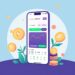 Digital trading app showing cryptocurrency and tokenized stocks brokerage