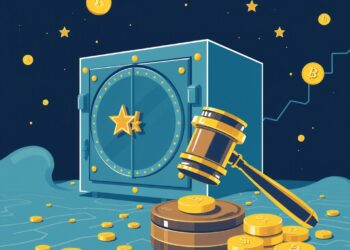SEC regulation of DeFi vaults and onchain lending concept illustration