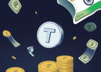 Tether USDT stablecoin premium against the Indian rupee
