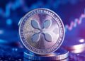 Ripple XRP coin with a rising ETF inflow chart