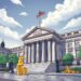 Bank of England building with stablecoin and digital payments innovation