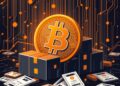 Bitcoin mining blocks with uneven transaction fees illustrating a network security concept