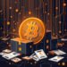 Bitcoin mining blocks with uneven transaction fees illustrating a network security concept