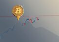 Bitcoin price chart pinned between support levels ahead of a large derivatives options expiry