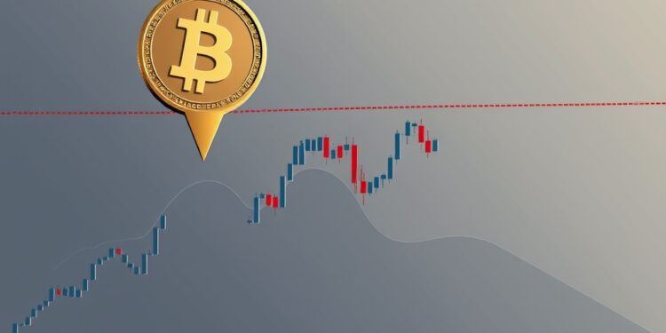 Bitcoin price chart pinned between support levels ahead of a large derivatives options expiry