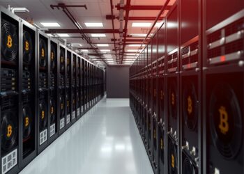 Bitcoin mining data center with ASIC miners