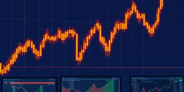 Bitcoin price chart breaking above its 200-day moving average