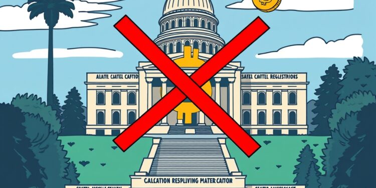 California crypto regulation and memecoin bill illustration