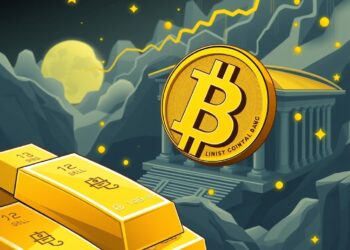 Gold bars and Bitcoin illustrating the digital gold debate after China's gold purchase
