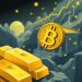 Gold bars and Bitcoin illustrating the digital gold debate after China's gold purchase