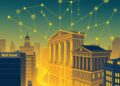 Wall Street institutions connecting to a blockchain network