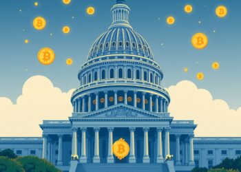 US Capitol building illustration representing the CLARITY Act crypto market structure bill in the Senate