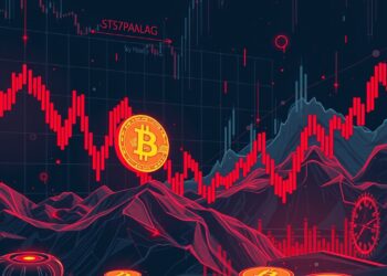 Red trading charts representing crypto liquidations and a market data transparency gap