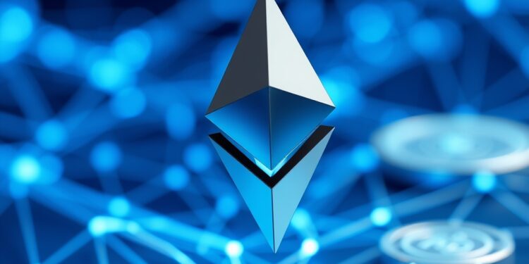 Ethereum staking validators network illustration