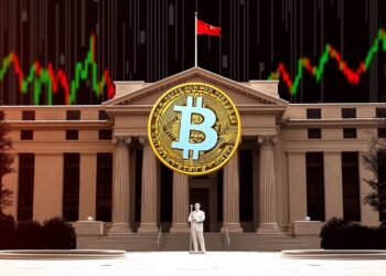Bitcoin and Federal Reserve interest rate macro market illustration