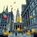 Illustration of Wall Street institutions dominating crypto spot trading liquidity