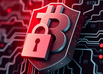 Blockchain network security breach with offline validator nodes and red alert signals